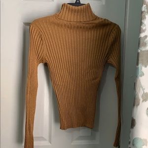 Golden shimmer turtleneck